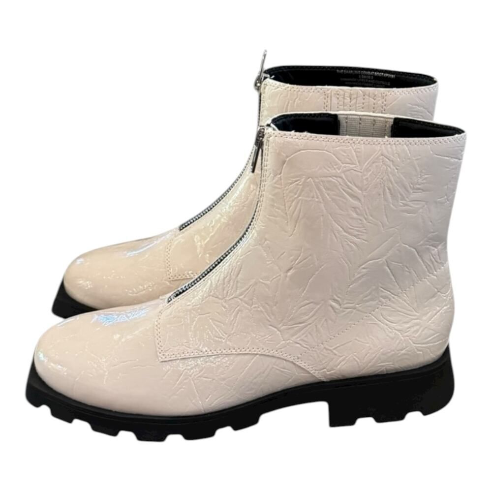 Katy Perry Collections Daarling Chalk White Combat Boots Booties Leather 11